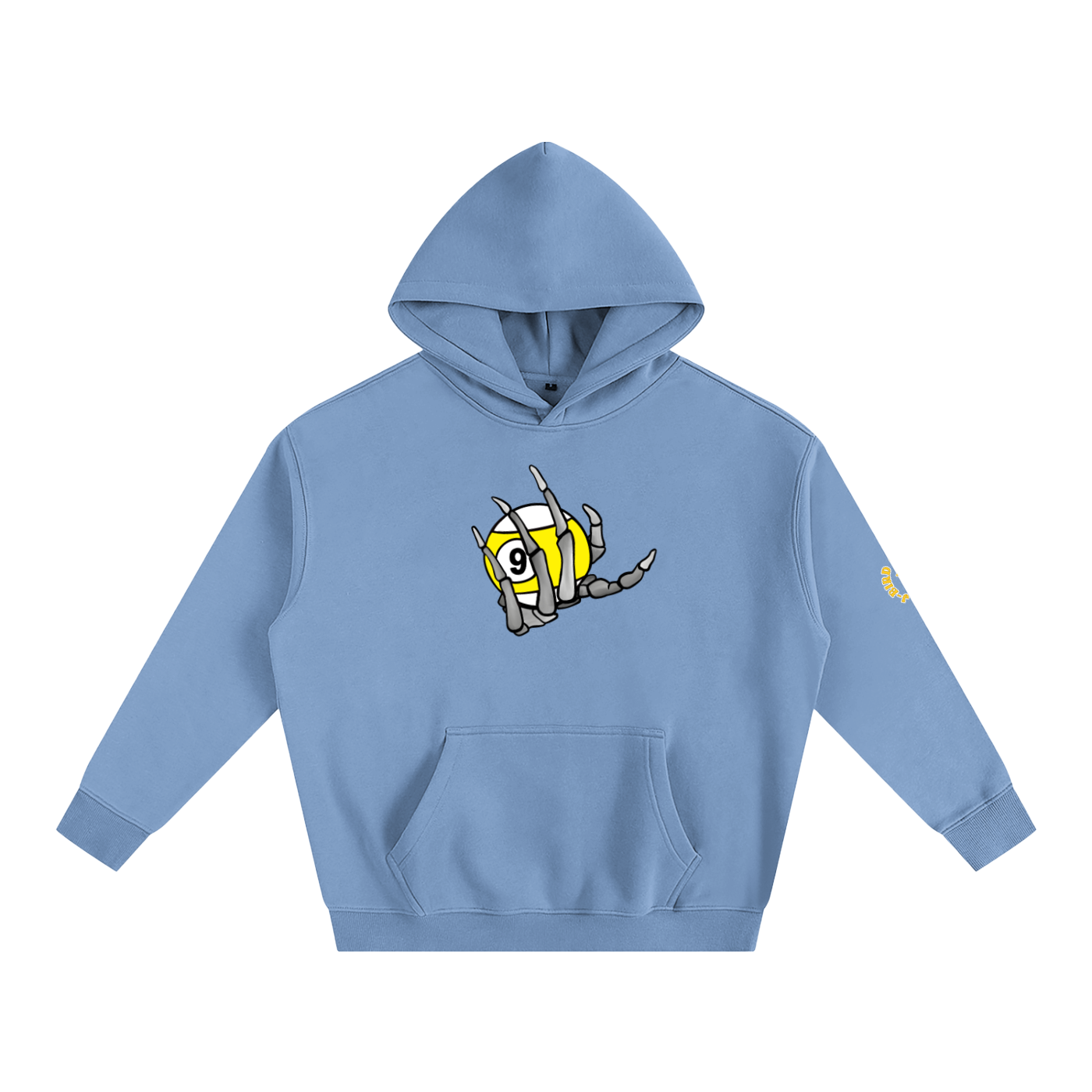 Reaper Hand Holding 9ball, Oversize Fleeced Hoodie