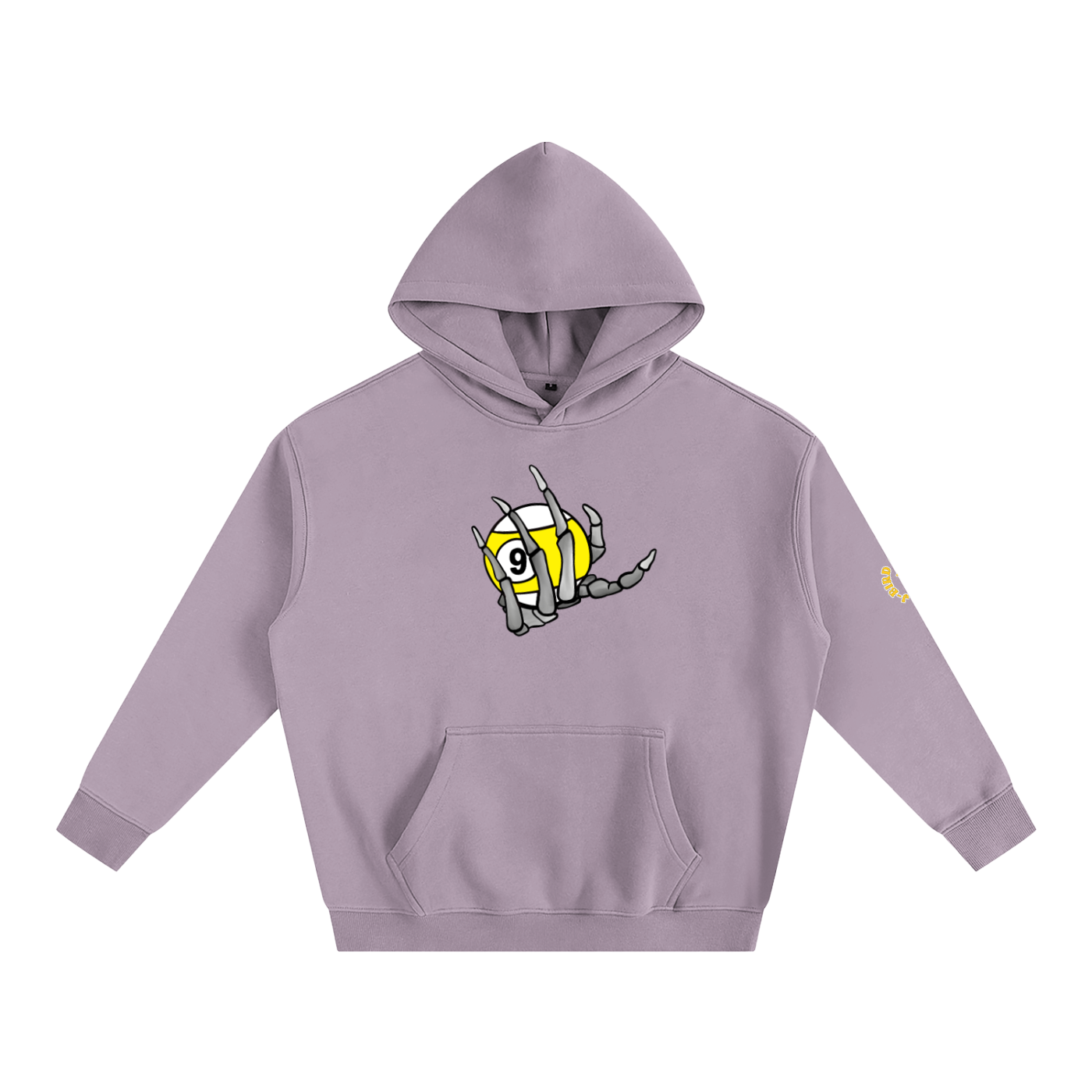 Reaper Hand Holding 9ball, Oversize Fleeced Hoodie
