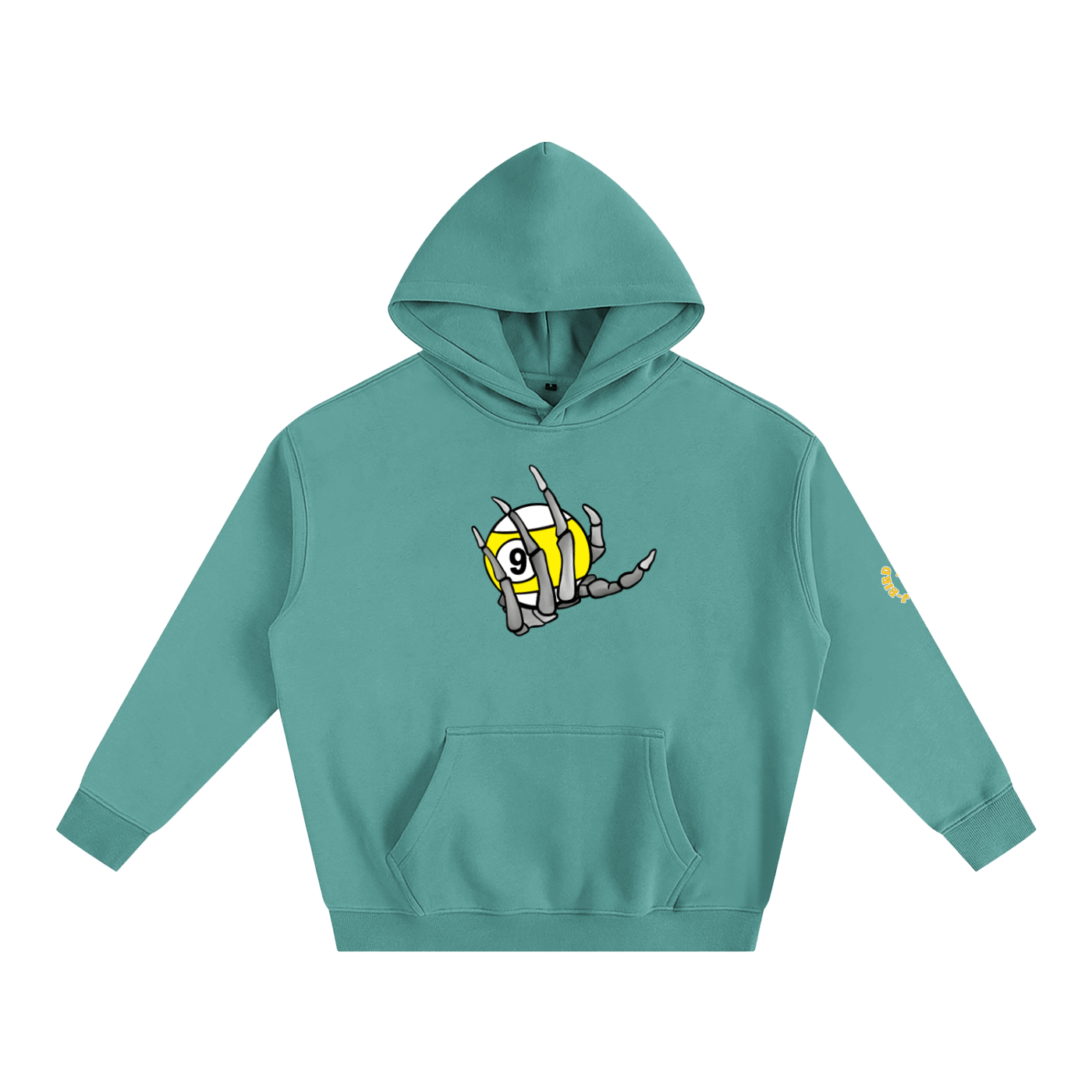 Reaper Hand Holding 9ball, Oversize Fleeced Hoodie