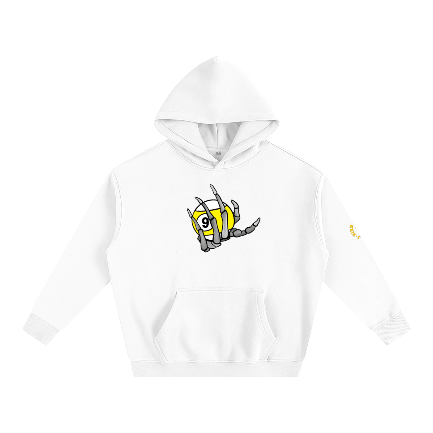 Reaper Hand Holding 9ball, Oversize Fleeced Hoodie