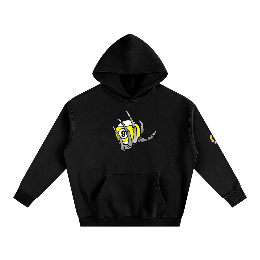 Reaper Hand Holding 9ball, Oversize Fleeced Hoodie