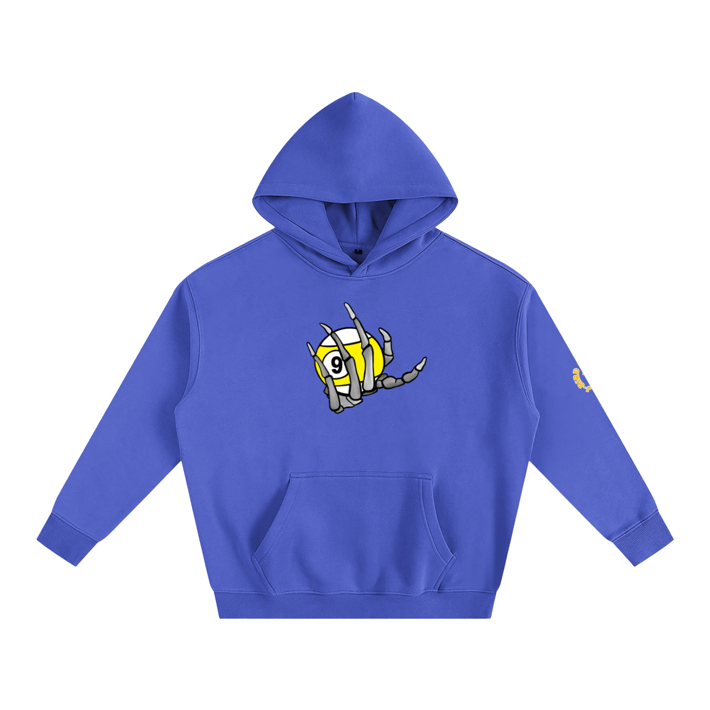 Reaper Hand Holding 9ball, Oversize Fleeced Hoodie