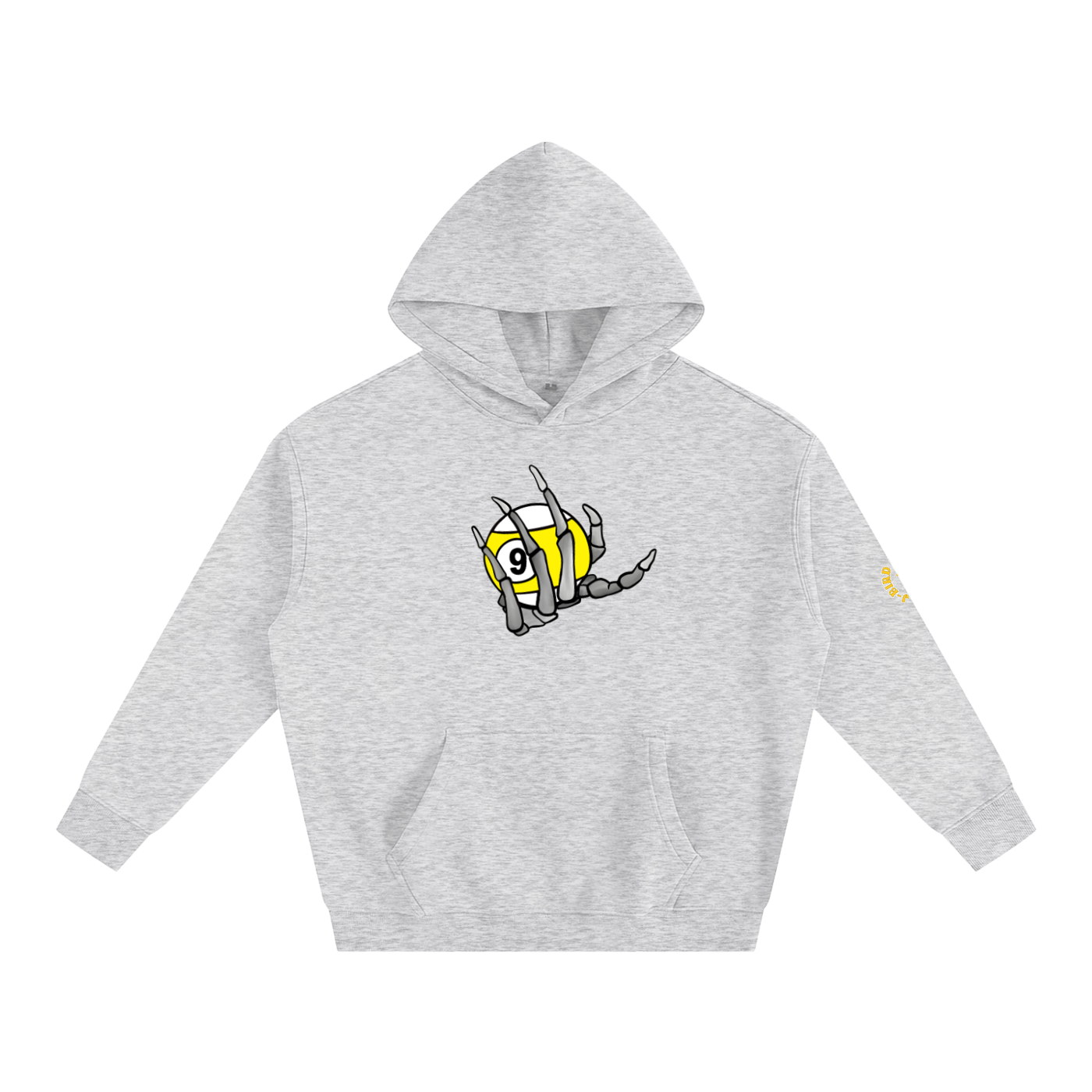 Reaper Hand Holding 9ball, Oversize Fleeced Hoodie