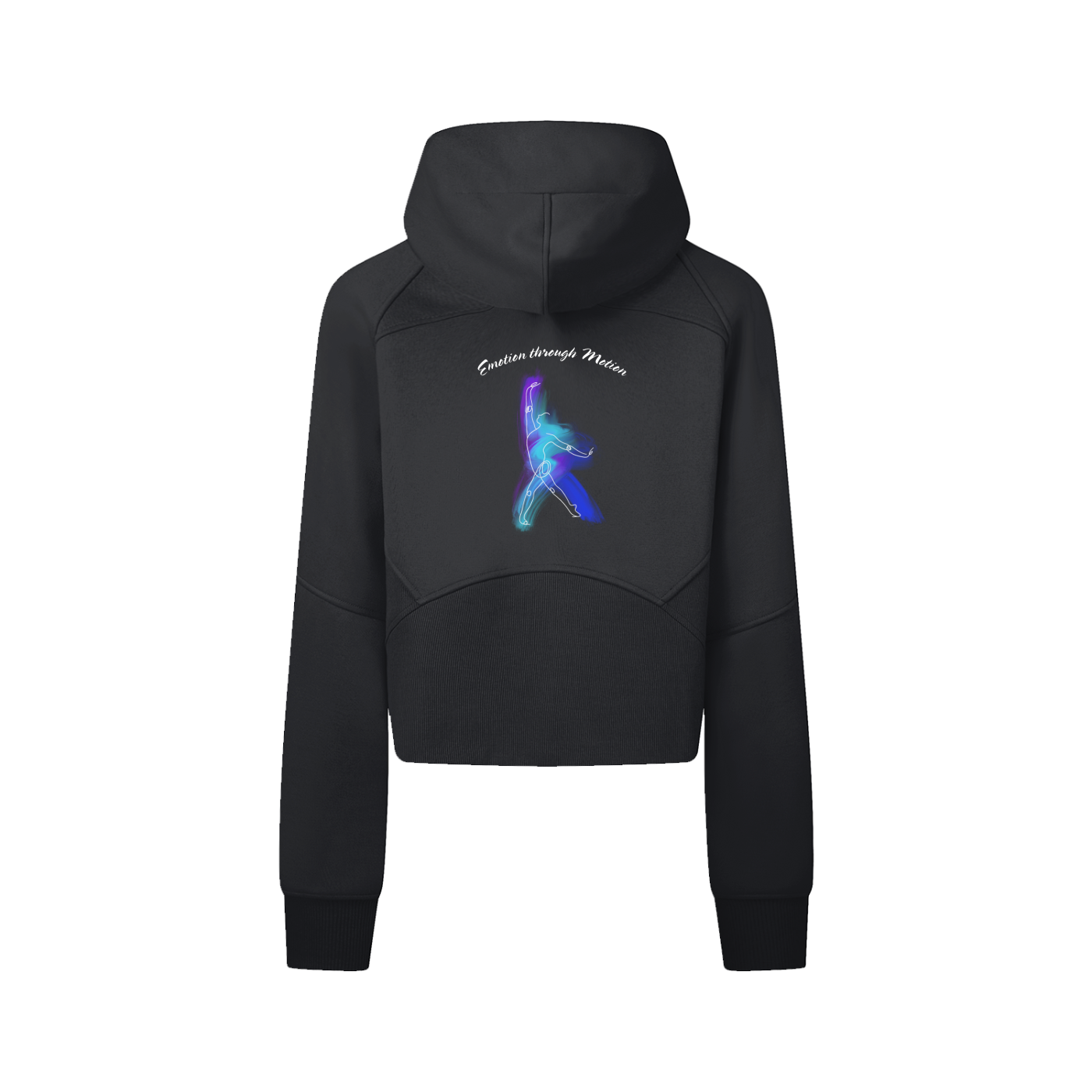 Emotion Through Motion, Cropped Zip-Through Hoodie