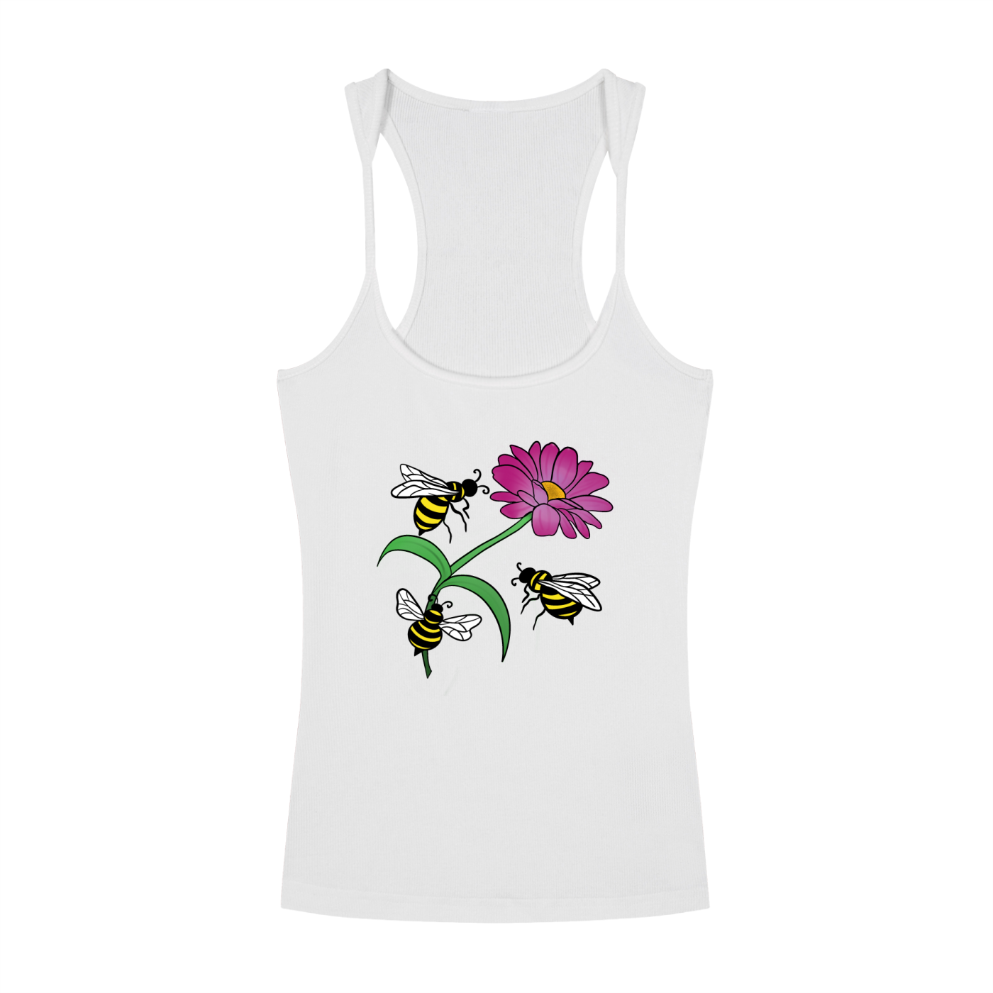 Pollination, Slim Fit Ribbed Racerback Tank Top