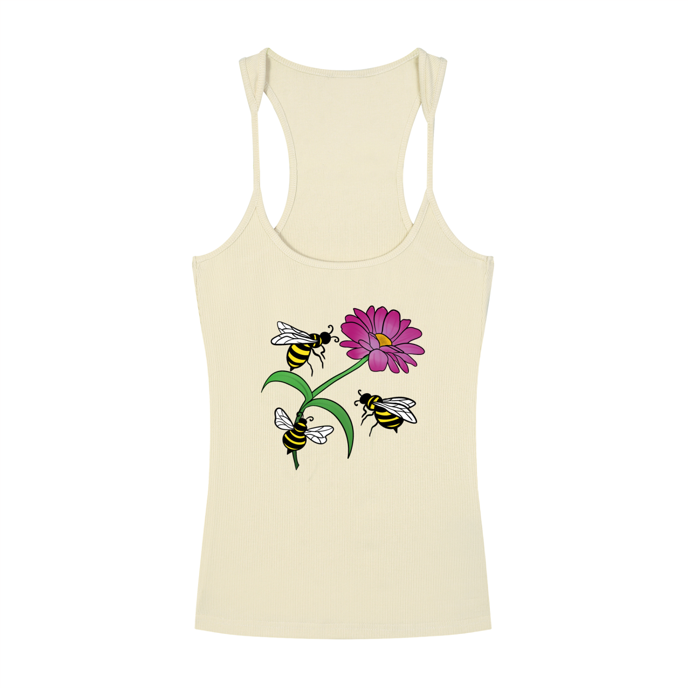 Pollination, Slim Fit Ribbed Racerback Tank Top